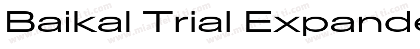 Baikal Trial Expanded Bold字体转换